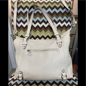 Coach Alexandra Convertible Cream Pebble Tote